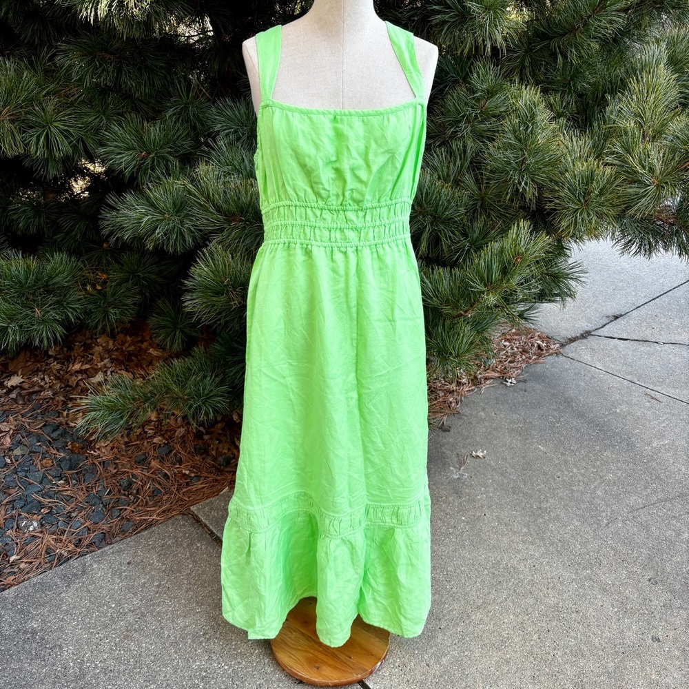 LOFT Vibrant Green Maxi Dress